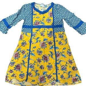 Matilda Jane Flower Power Dress Size 10 Choose Your Path Fall 2018 Yellow Blue